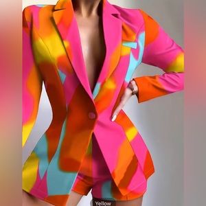 80s/90s Blazer Shorts Set XL